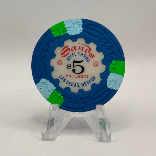 Sands Las Vegas Nevada 1970s $5 Casino Chip N4591