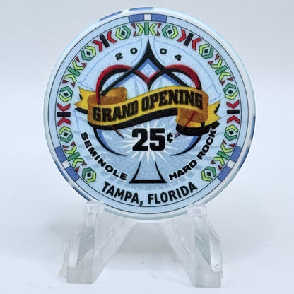 Seminole Hard Rock - Tampa Tampa Florida 2004 'Grand Opening' LE $0.25 Casino Chip