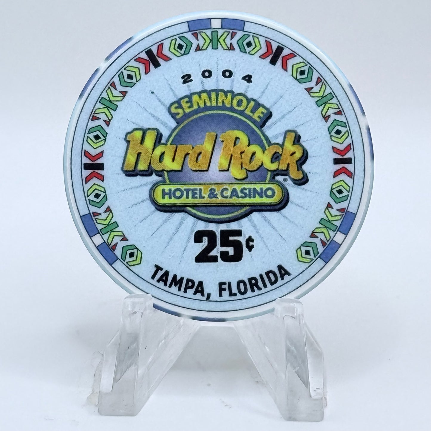 Seminole Hard Rock - Tampa Tampa Florida 2004 'Grand Opening' LE $0.25 Casino Chip