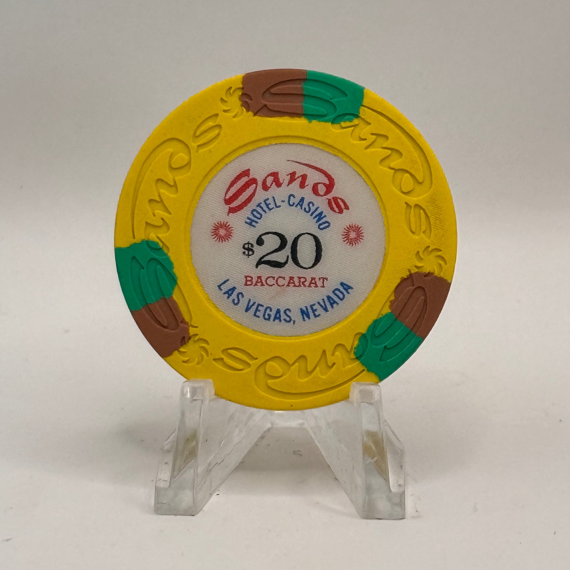 Sands Las Vegas Nevada 1970s $20 Casino Chip N4580