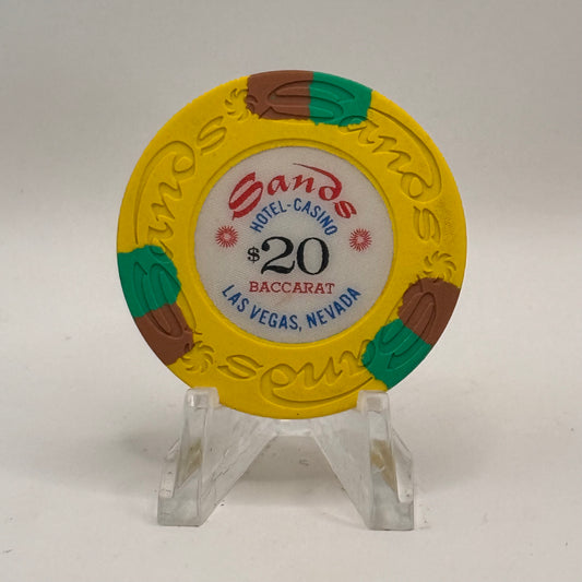 Sands Las Vegas Nevada 1970s $20 Casino Chip N4580