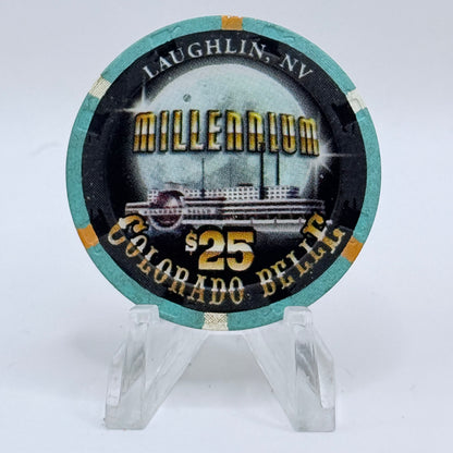 Colorado Belle Laughlin Nevada 1999 'Millinneum' LE $25 Casino Chip V3922