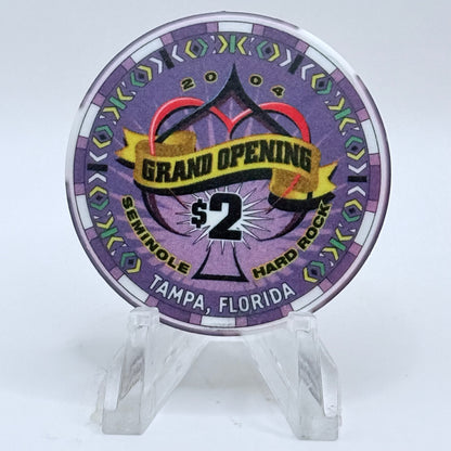 Seminole Hard Rock - Tampa Tampa Florida 2004 'Grand Opening' LE $2 Casino Chip