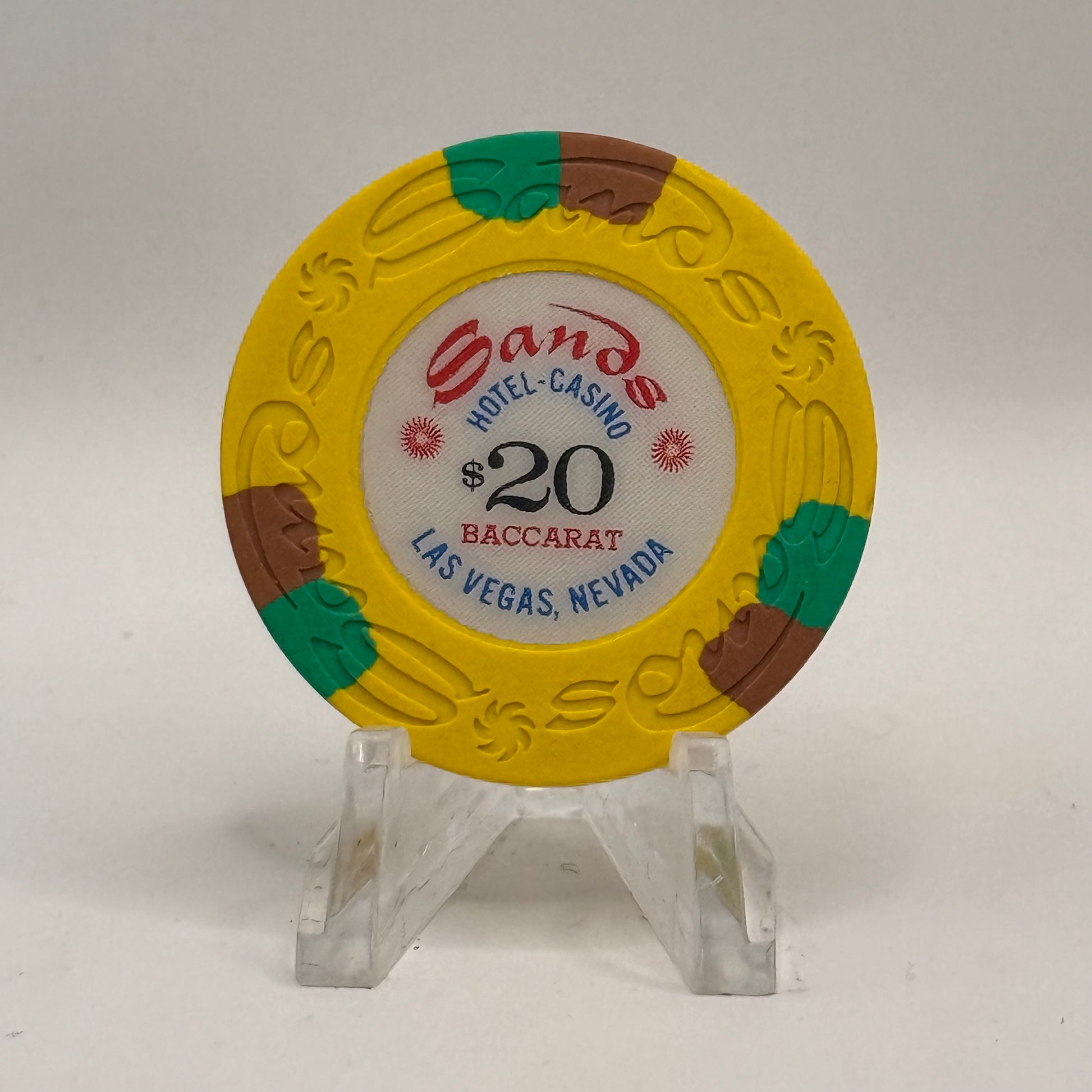 Sands Las Vegas Nevada 1970s $20 Casino Chip N4580
