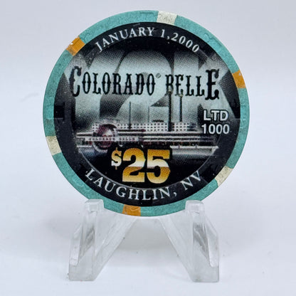 Colorado Belle Laughlin Nevada 1999 'Millinneum' LE $25 Casino Chip V3922