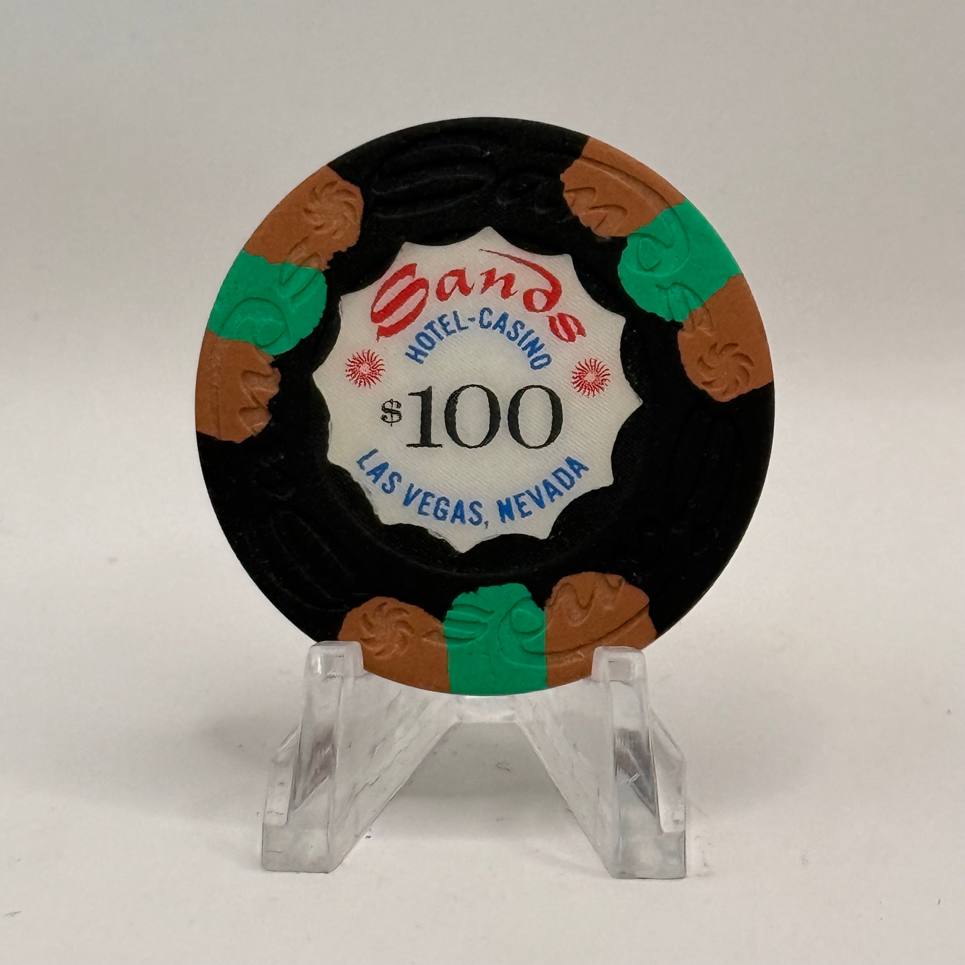 Sands Las Vegas Nevada 1970s $100 Casino Chip N4729