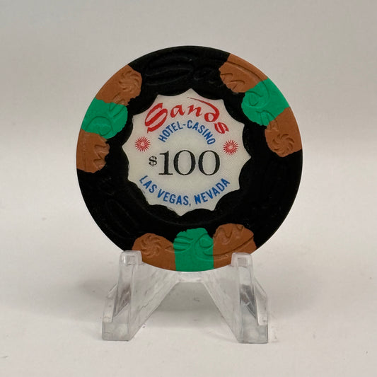Sands Las Vegas Nevada 1970s $100 Casino Chip N4729