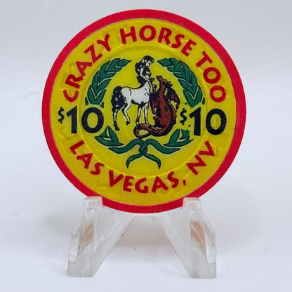 Crazy Horse Too Las Vegas Nevada $10 Casino Chip E9346
