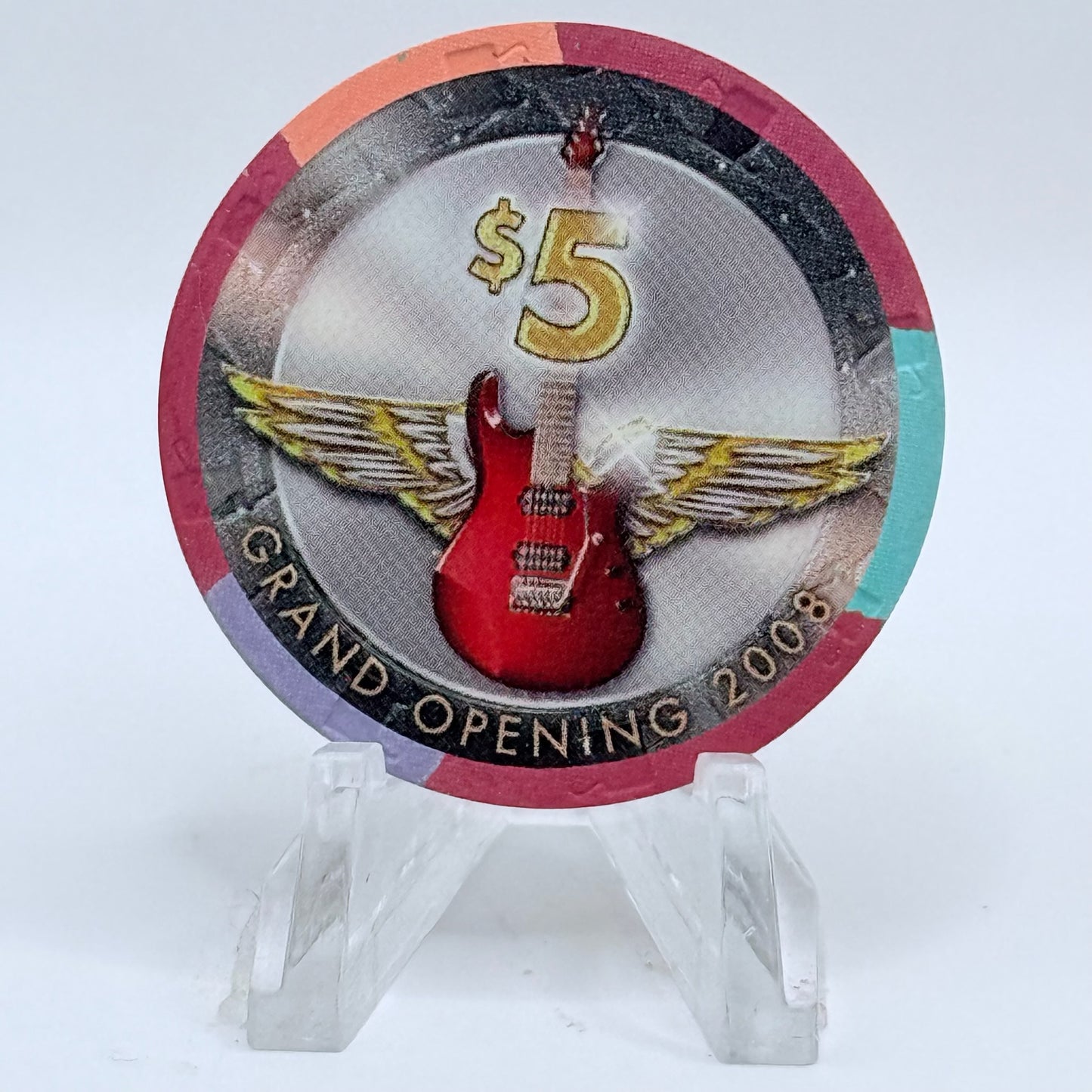 Seminole Hard Rock - Hollywood Hollywood Florida 2008 'Grand Opening' LE $5 Casino Chip