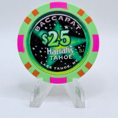 Harrah's Lake Tahoe Nevada 2000 'Baccrat' $25 Casino Chip V6863