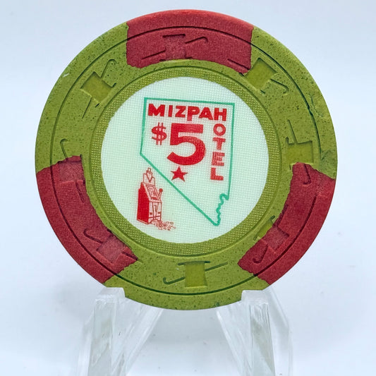 Mizpah Hotel Tonopah Nevada 1963 $5 Casino Chip N3261