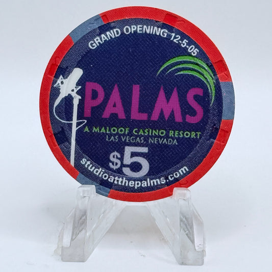 Palms Casino Resort Las Vegas Nevada 2005 'Grand Opening' LE $5 Casino Chip E4931