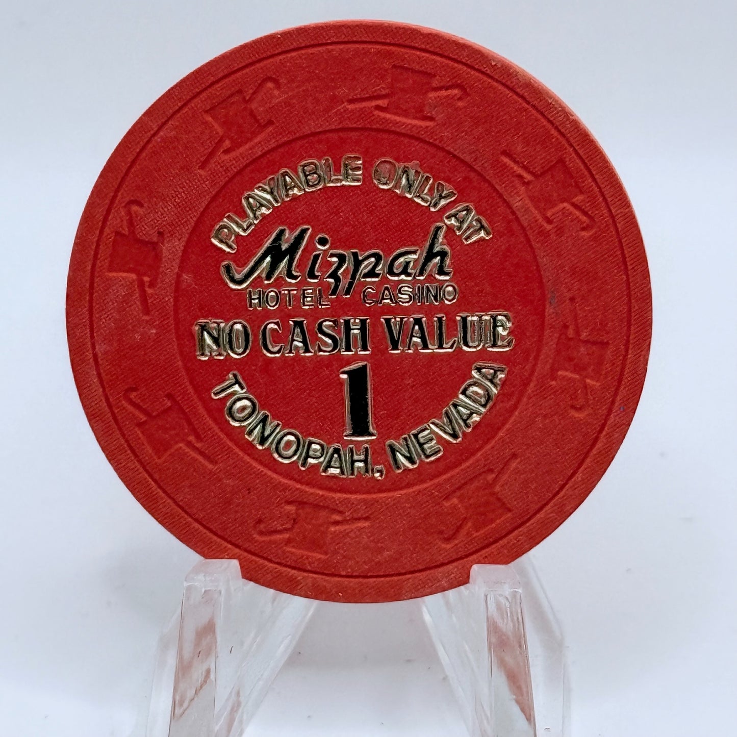 Mizpah Hotel Tonopah Nevada 1984 $1 NCV Casino Chip N3270