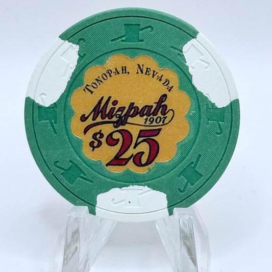 Mizpah Hotel Tonopah Nevada 1984 $25 Casino Chip N3260