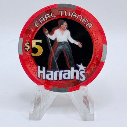 Harrah's Laughlin Nevada 2002 'Earl Turner' LE $5 Casino Chip E0980