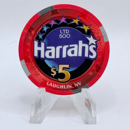 Harrah's Laughlin Nevada 2002 'Earl Turner' LE $5 Casino Chip E0980
