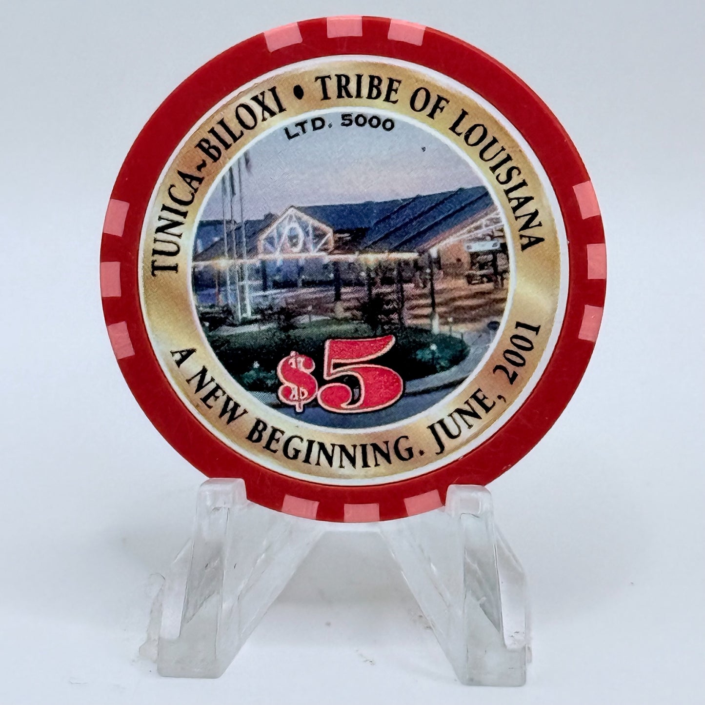 Paragon Marksville Louisiana 2001 'Grand Opening' LE $5 Casino Chip