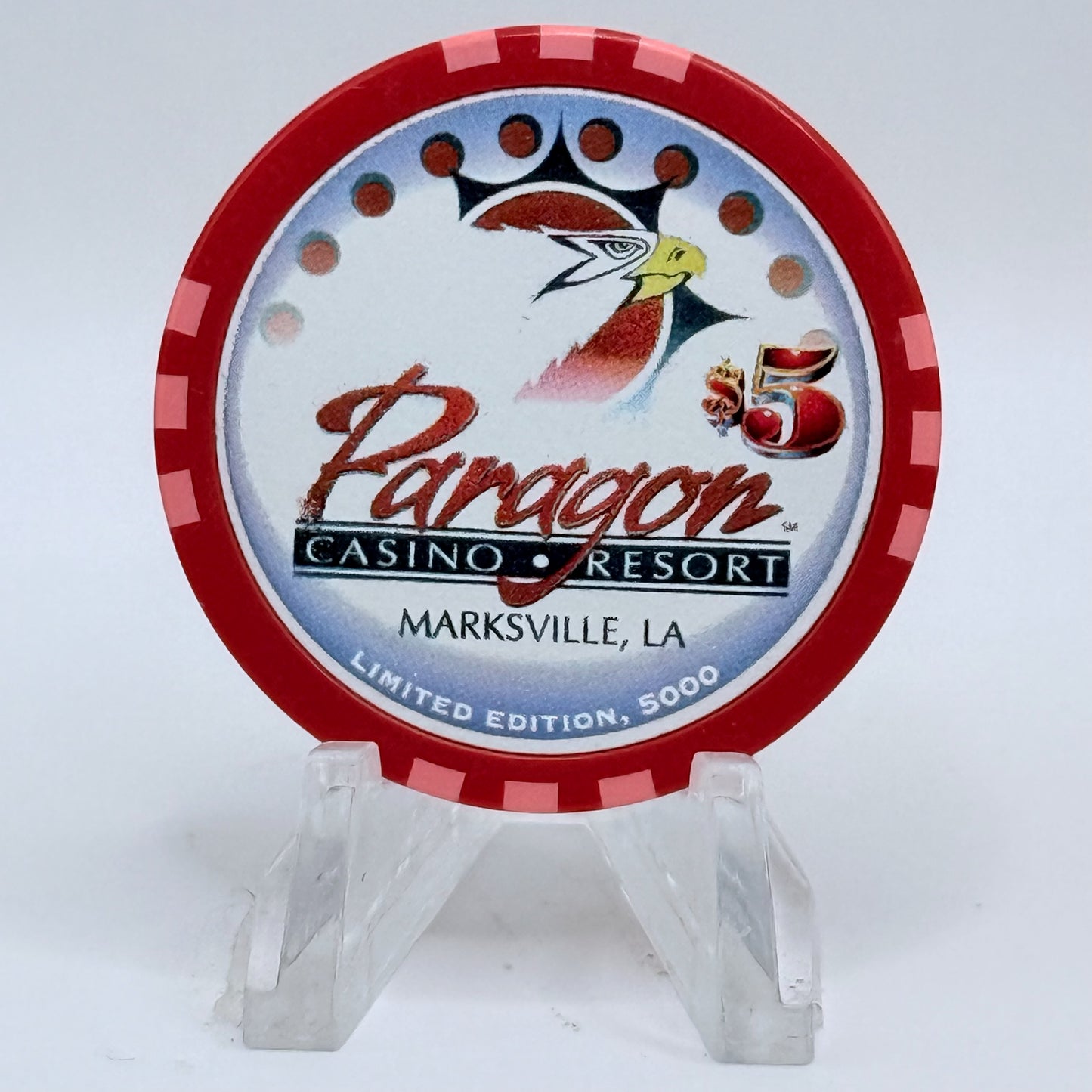 Paragon Marksville Louisiana 2001 'Grand Opening' LE $5 Casino Chip