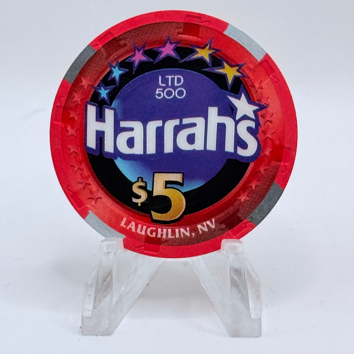 Harrah's Laughlin Nevada 2002 'Earl Turner' LE $5 Casino Chip E0982