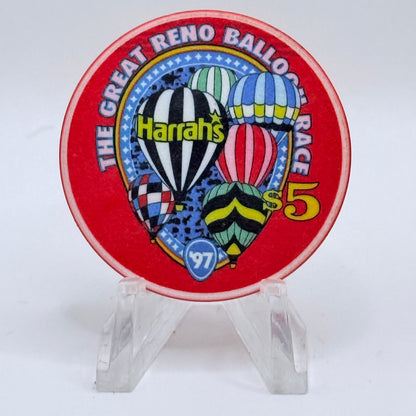 Harrah's Reno Nevada 1997 'Great Reno Ballon Race' LE $5 Casino Chip