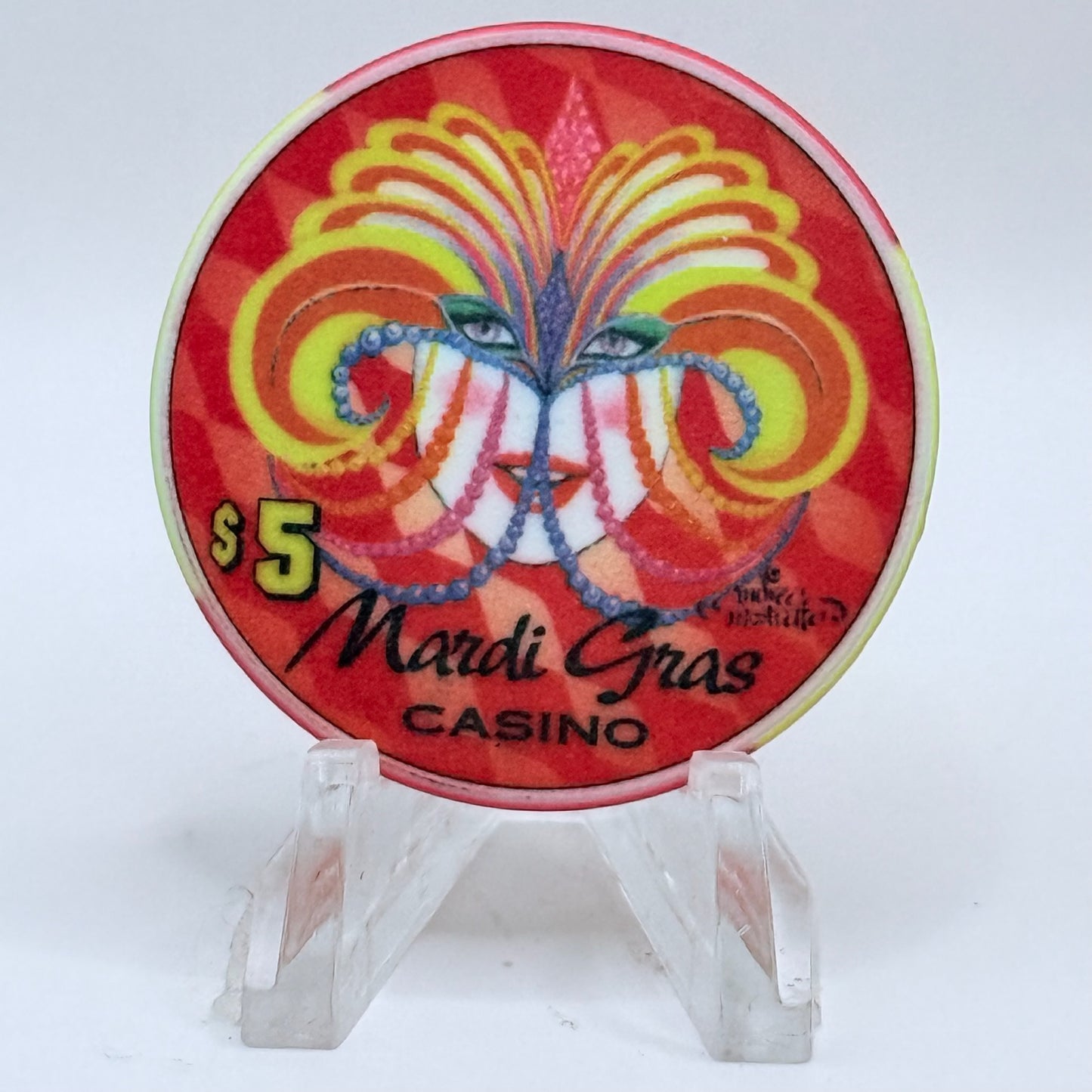 Mardi Gras Casino Black Hawk Colorado 2000 'Grand Opening' LE $5 Casino Chip