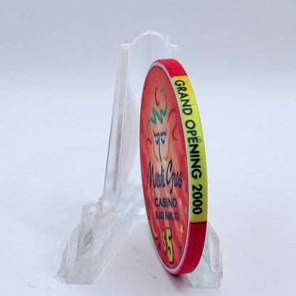 Mardi Gras Casino Black Hawk Colorado 2000 'Grand Opening' LE $5 Casino Chip