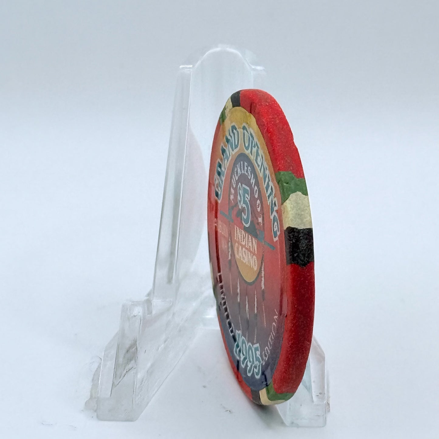 Muckleshoot Indian Casino Auburn Washington 1995 'Grand Opening' LE $5 Casino Chip