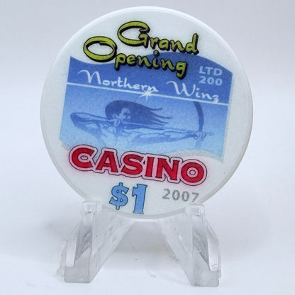 Northern Winz Casino Box Elder Montana 2007 'Grand Opening' LE $1 Casino Chip