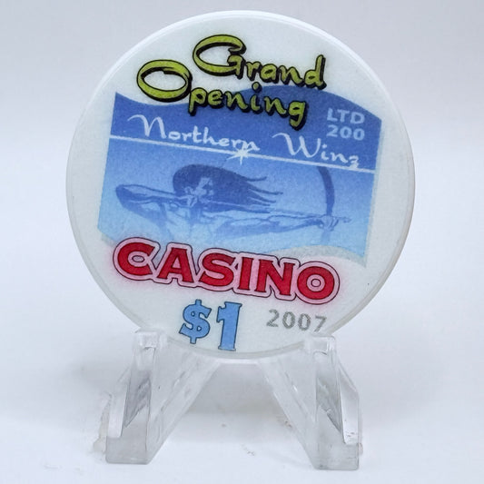 Northern Winz Casino Box Elder Montana 2007 'Grand Opening' LE $1 Casino Chip