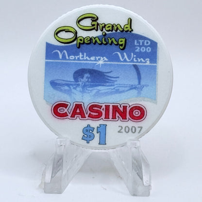 Northern Winz Casino Box Elder Montana 2007 'Grand Opening' LE $1 Casino Chip