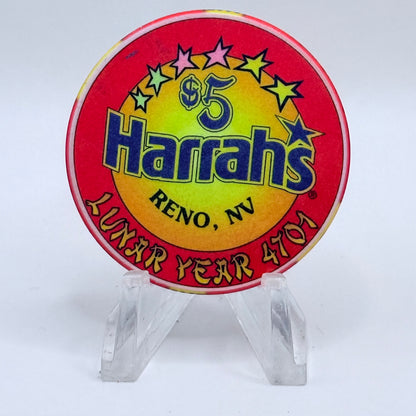 Harrah's Reno Nevada 2003 'Year Of The Ram' LE $5 Casino Chip E1011