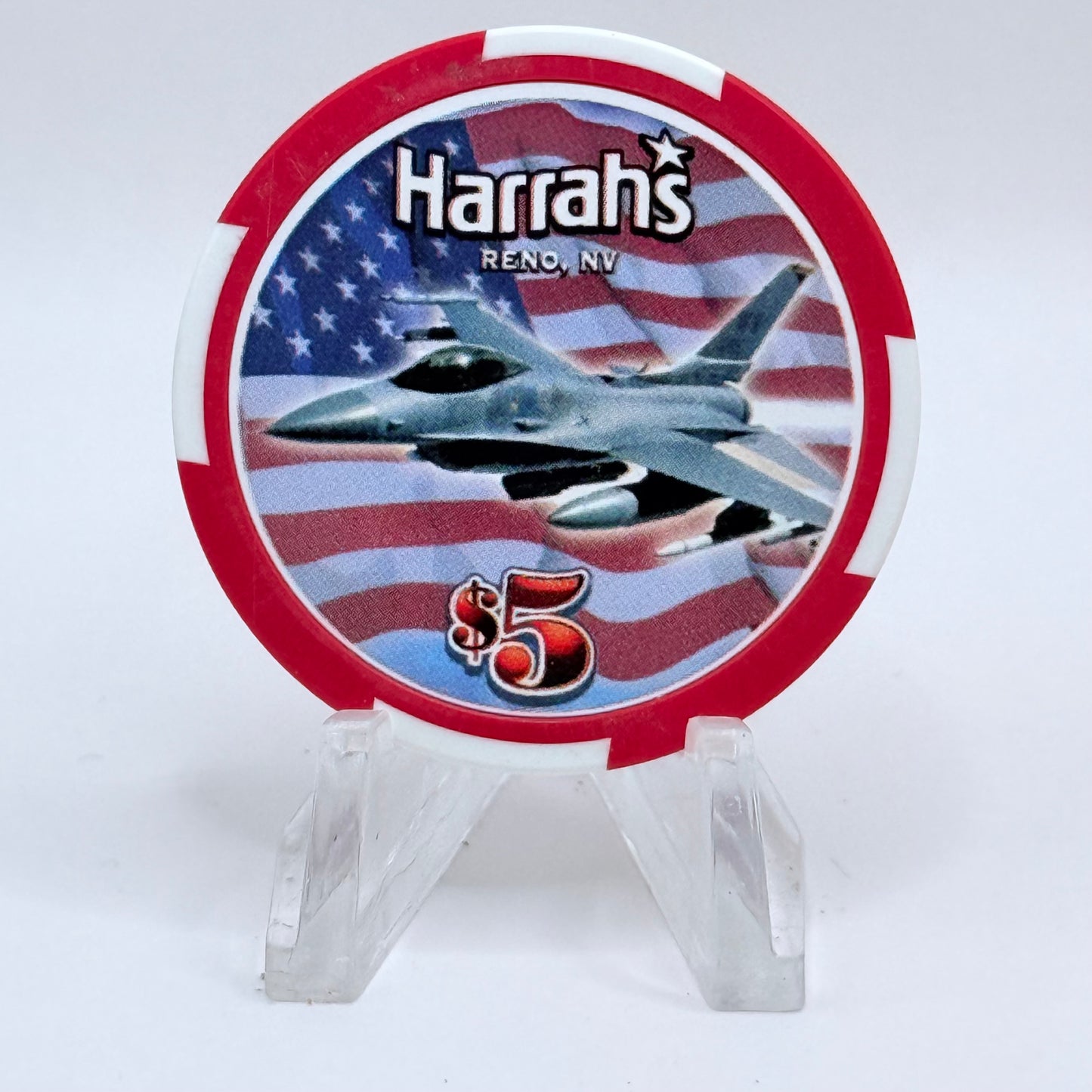 Harrah's Reno Nevada 2003 'Reno Air Races' LE $5 Casino Chip E1009
