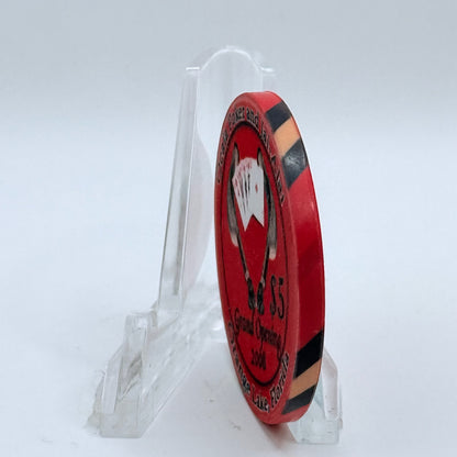 Ocala Poker & Jai-Alai Reddick Florida 2008 'Grand Opening' LE $5 Casino Chip