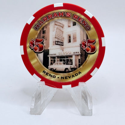 Harrah's Reno Nevada 2007 '70th Anniversary' LE $5 Casino Chip E5912