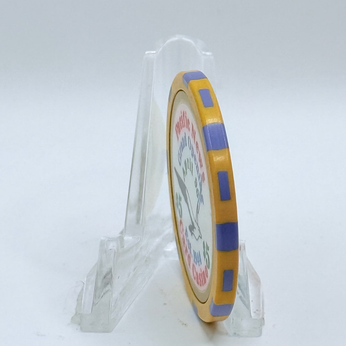 Pacific News Card Casino San Mateo California 1944 'Grand Opening' LE $5 Casino Chip