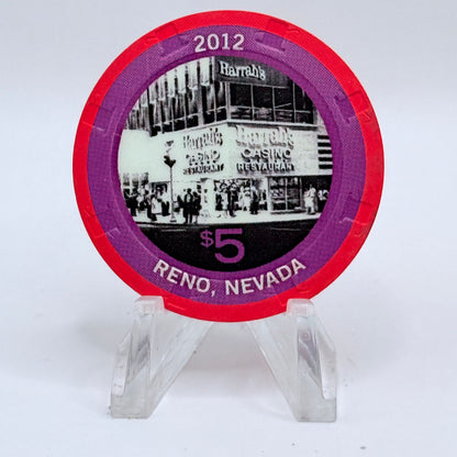 Harrah's Reno Nevada 2012 '75th Anniversary' LE $5 Casino Chip