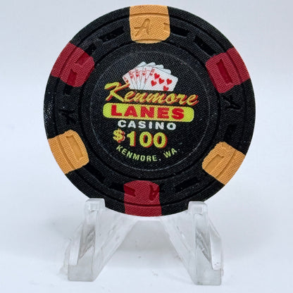 Kenmore Lanes Card Room Kenmore Washington $100 Casino Chip