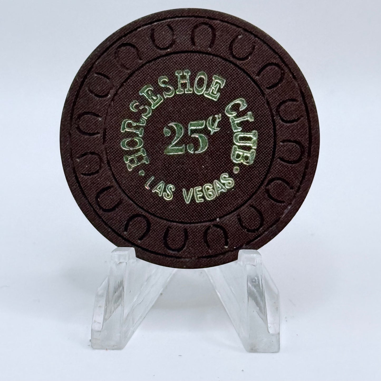 Horseshoe Club (Binion's) Las Vegas Nevada 1970s $0.25 Casino Chip V9066