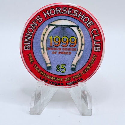 Horseshoe Club (Binion's) Las Vegas Nevada 1999 'Stu "The Kid" Unger (Misspelled)' LE $5 Casino Chip V2816
