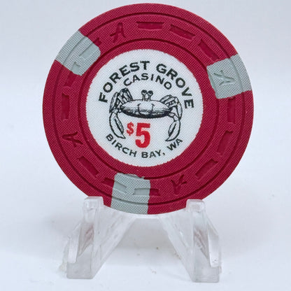 Forest Grove Casino Birch Bay Washington $5 Casino Chip