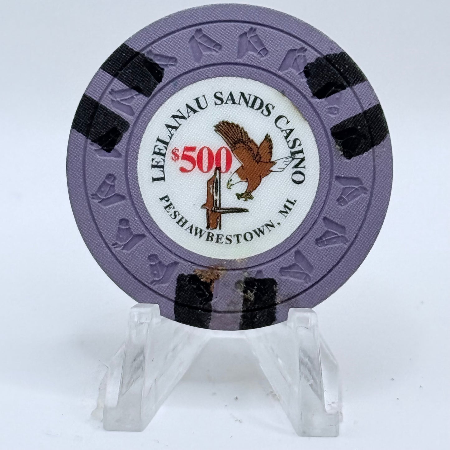Leelanau Sands Casino Peshawbestown Michigan Series 8 $500 Casino Chip