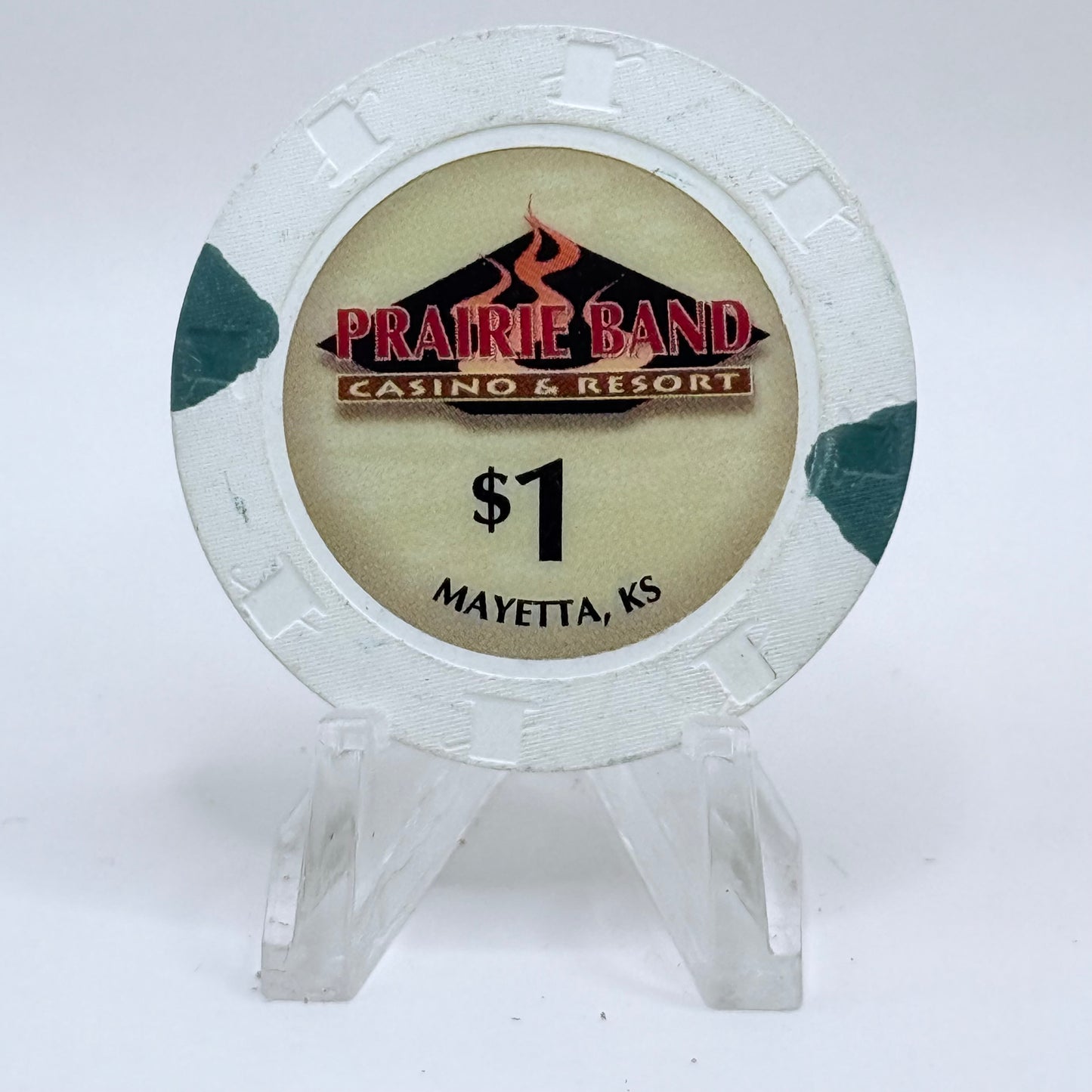 Prairie Band Casino Mayetta Kansas 2007 $1 Casino Chip