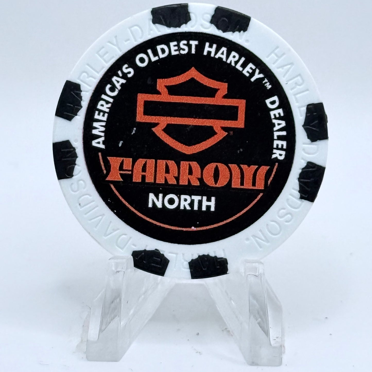 Harley-Davidson - Farrow North (A.D.) Sunbury Ohio Series 2 Advertising Chips