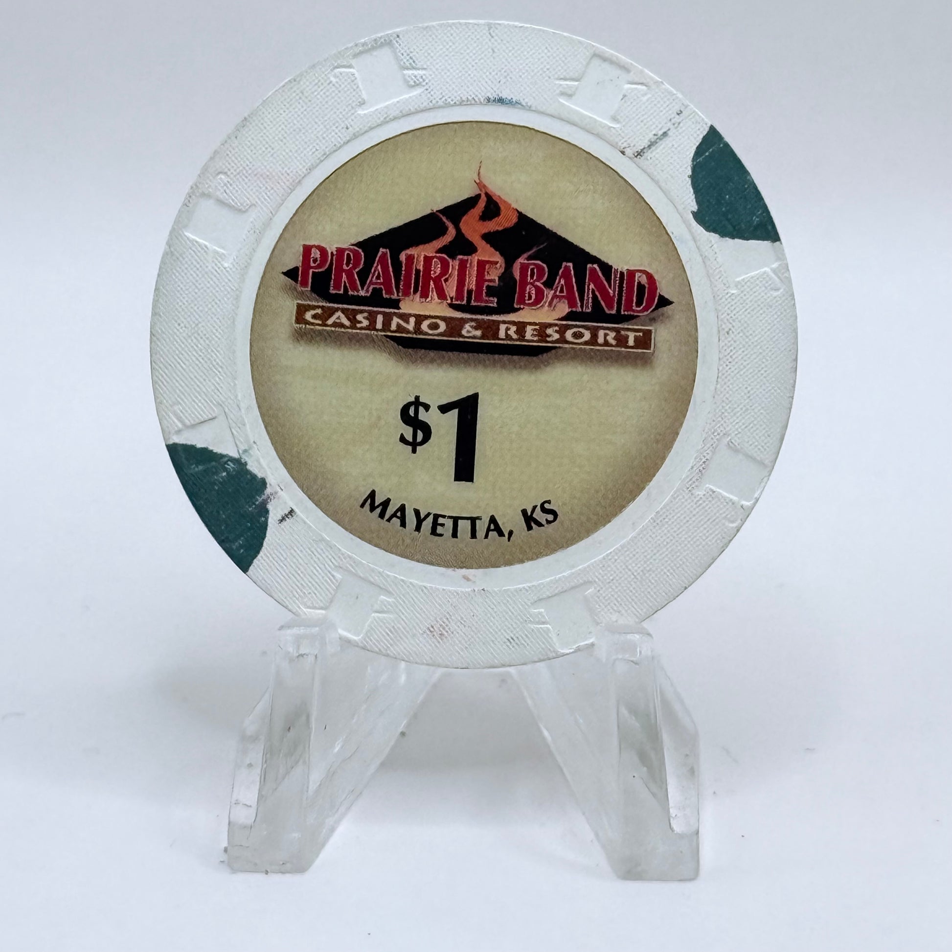 Prairie Band Casino Mayetta Kansas 2007 $1 Casino Chip
