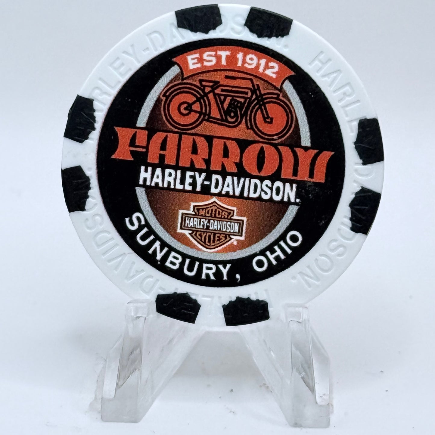 Harley-Davidson - Farrow North (A.D.) Sunbury Ohio Series 2 Advertising Chips