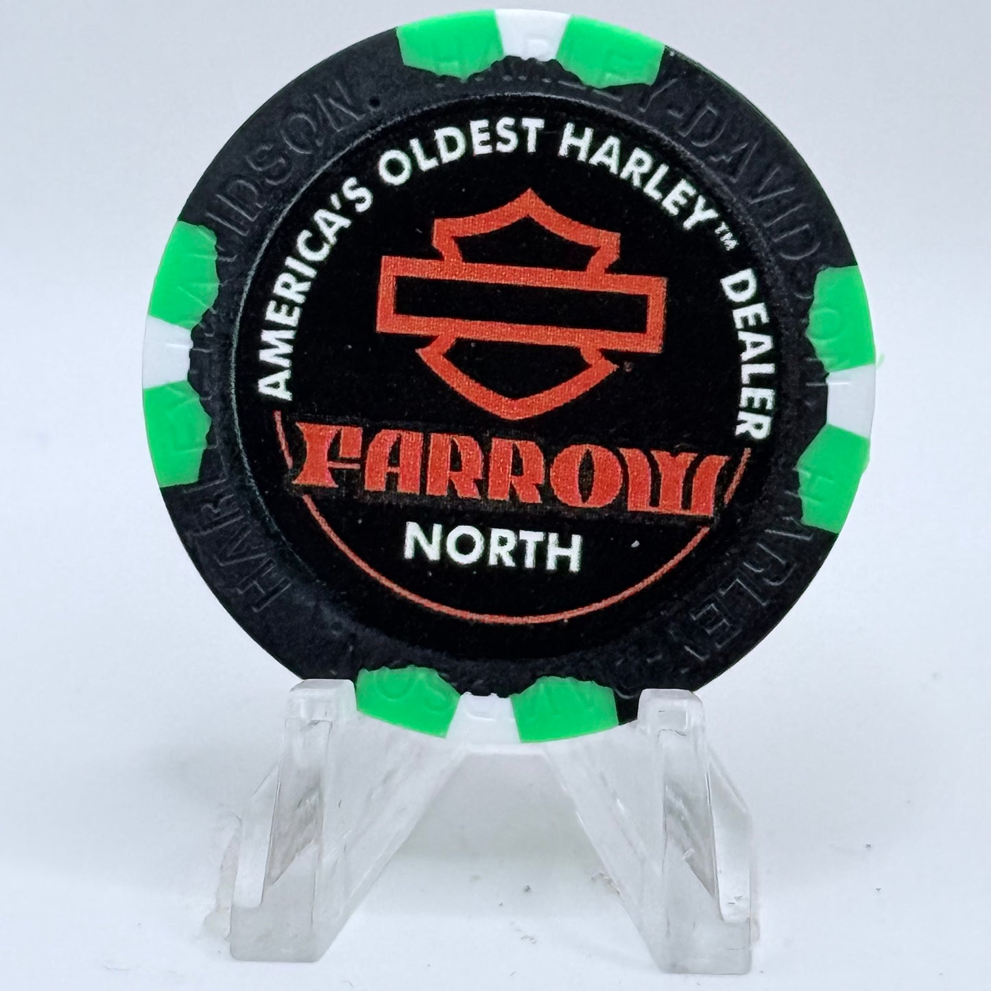 Harley-Davidson - Farrow North (A.D.) Sunbury Ohio Series 2 Advertising Chips