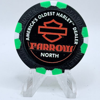 Harley-Davidson - Farrow North (A.D.) Sunbury Ohio Series 2 Advertising Chips