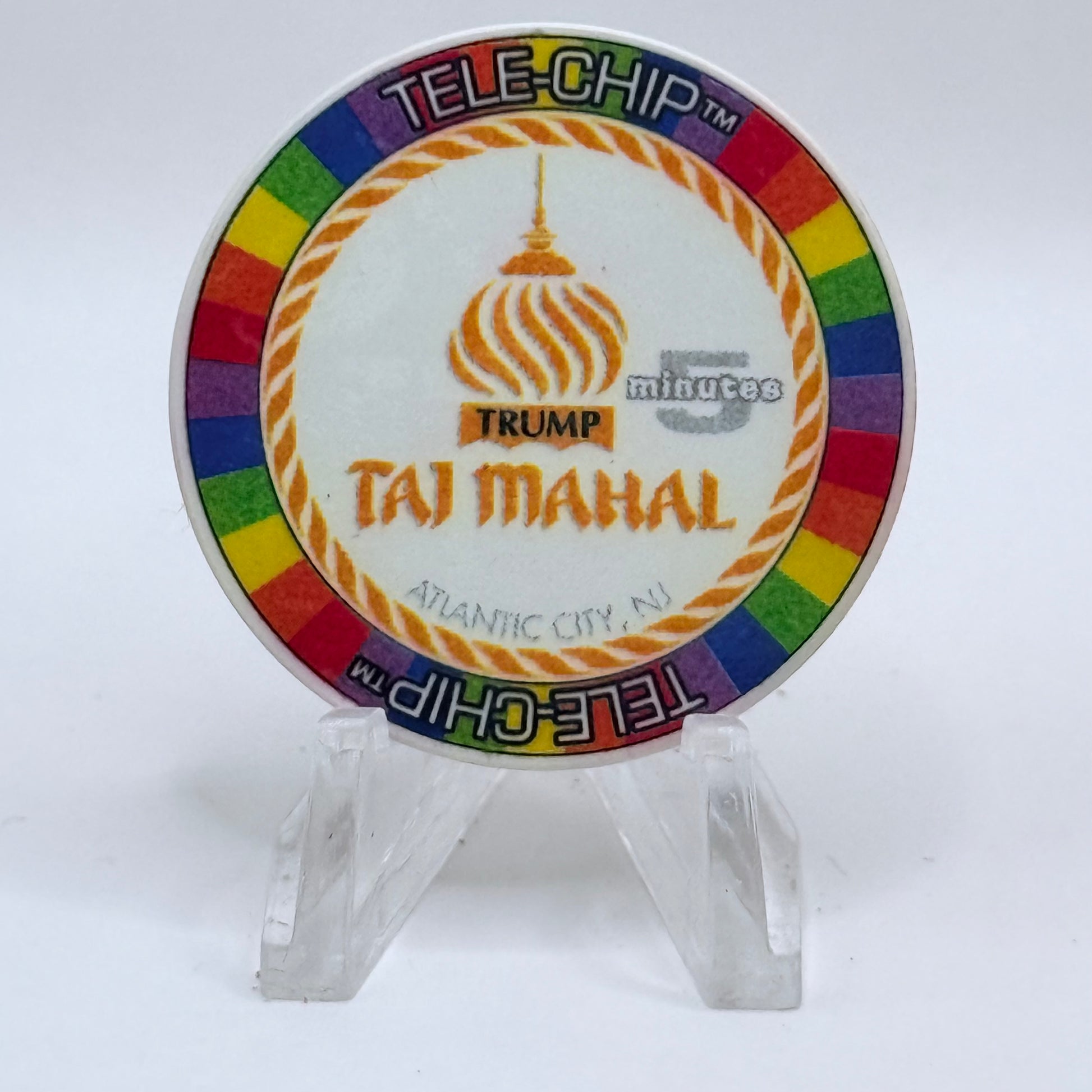 Trump Taj Mahal Atlantic City New Jersey 'Tele-chip, 5 Minutes' Odds & Ends Chips