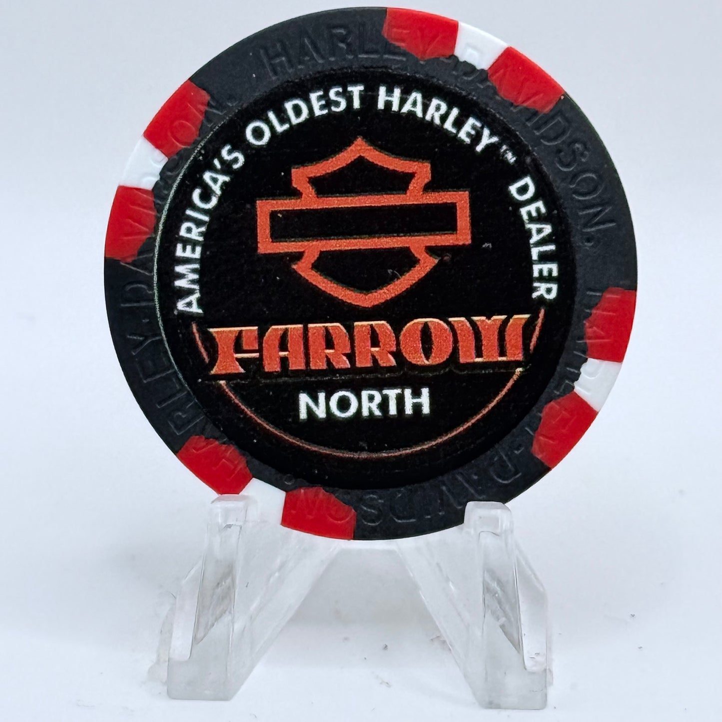 Harley-Davidson - Farrow North (A.D.) Sunbury Ohio Series 2 Advertising Chips