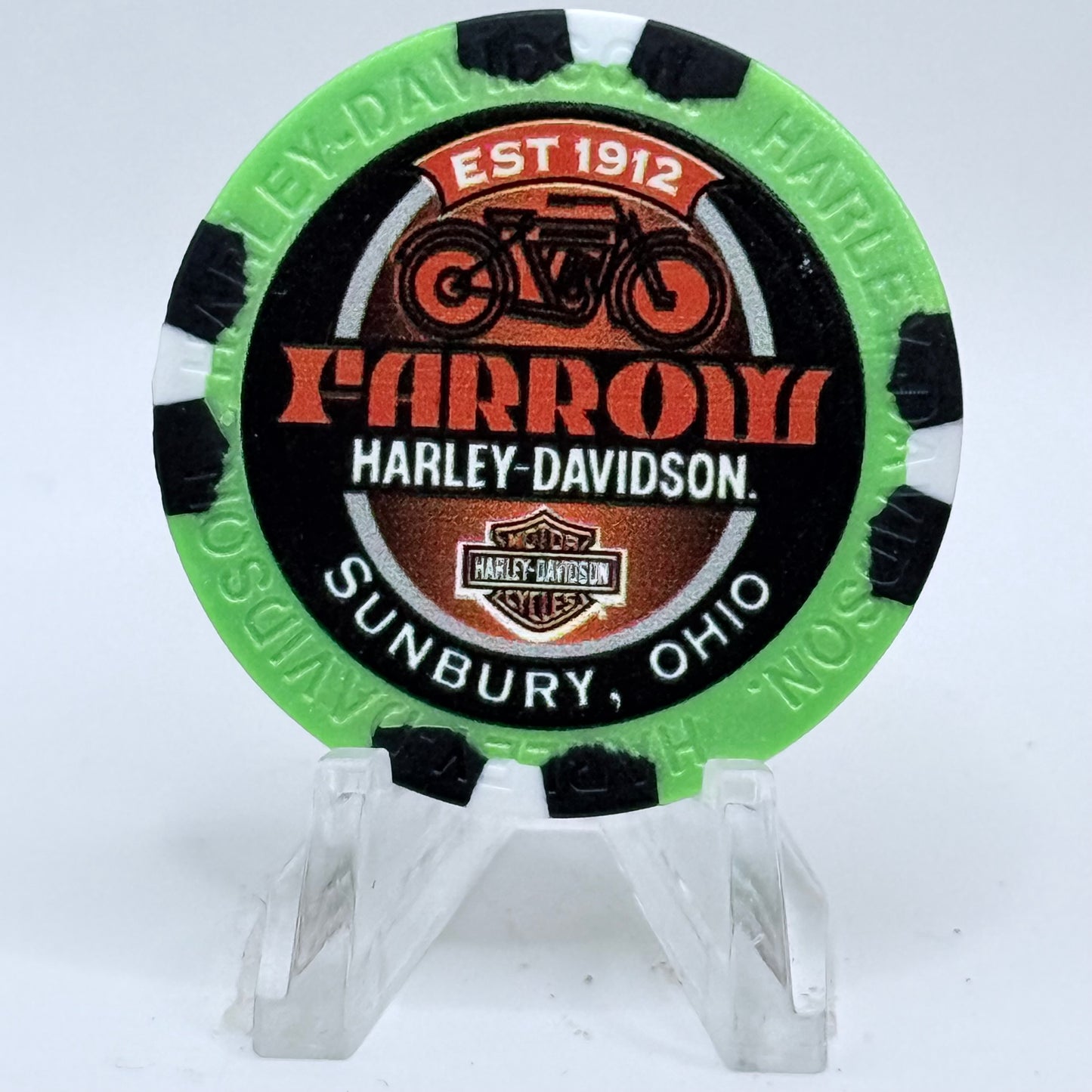 Harley-Davidson - Farrow North (A.D.) Sunbury Ohio Series 2 Advertising Chips
